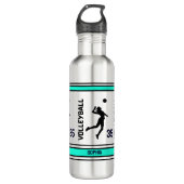 Volleybal Verjaardag Gift, Volleybal Meisje Speler Waterfles (Voorkant)