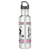 Volleybal Verjaardag Gift, Volleybal Meisje Speler Waterfles (Achterkant)