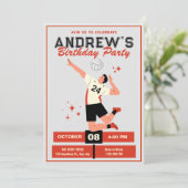 Volleybal verjaardag kaart (Staand voorkant)