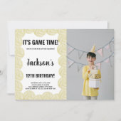 Volleybal Verjaardag Uitnodiging met Foto (Voorkant)