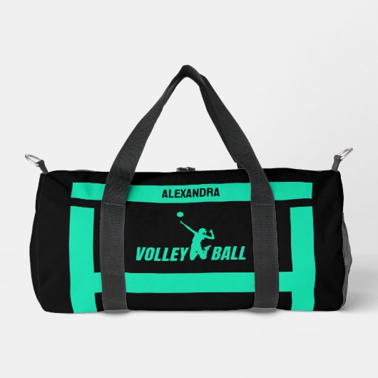 Volleybal verjaardagscadeau, volleybal speler meis plunjezak (Voorkant)