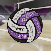 Volleybal Verjaardagsfeest Paarse Glitter