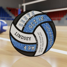 Volleybal Verjaardagsfeestje Blauwe Glitters