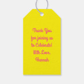 Volleybal verjaardagsfeestje cadeaulabel (Achterkant)