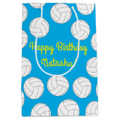 Volleybal verjaardagsfeestje medium cadeauzakje (Voorkant)