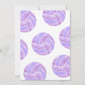 Volleybal verjaardagsuitnodiging kaart (Achterkant)