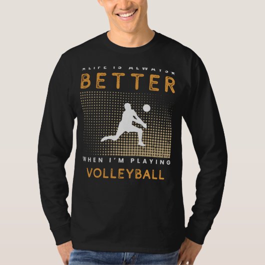 Volleybal Vitaliteit: Spikken vreugde in het leven T-shirt (Voorkant)