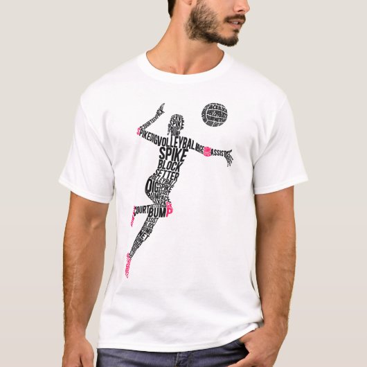 Volleybal Volleybal Ace Assist Blok Bump Net T-shirt (Voorkant)