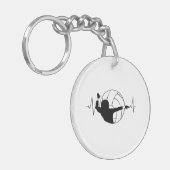 Volleybal - Volleybalspeler Heartbeat Sleutelhanger (Voorkant Links)