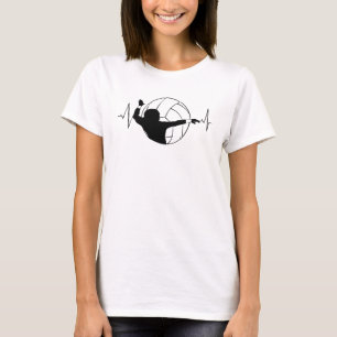 Volleybal - Volleybalspeler Heartbeat T-shirt