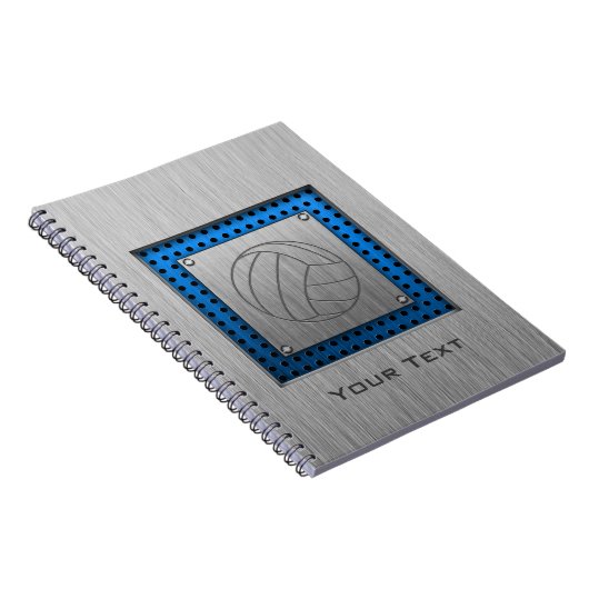 Volleybal voor geborsteld metaal notitieboek (Rechterzijde)