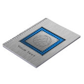 Volleybal voor geborsteld metaal notitieboek (Linkerzijde)