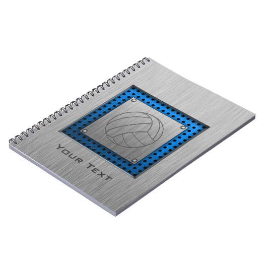 Volleybal voor geborsteld metaal notitieboek (Linkerzijde)