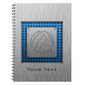 Volleybal voor geborsteld metaal notitieboek (Voorkant)