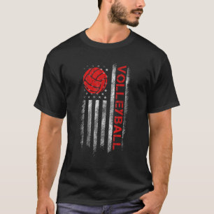 Volleybal Voor Mannen Vrouwen USA Patriotische Atl T-shirt