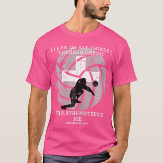 Volleybal voor n meisjes Christelijke atleet T-shirt