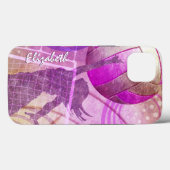 volleybal voor roze en paarse meisjes Case-Mate iPhone case (Achterkant (horizontaal))