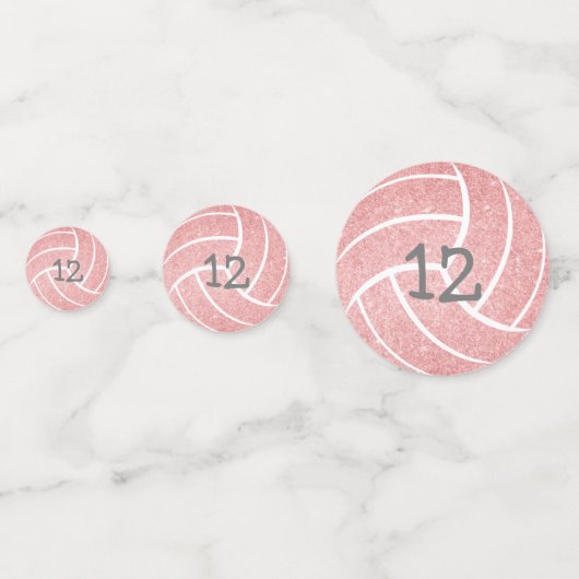 volleybal voor roze girale sportfeesten confetti (Achterkanten)