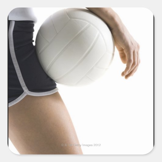 volleybal voor vrouwen vierkante sticker (Voorkant)