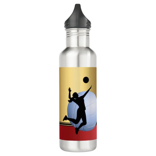 Volleybal Vrouw Speler Classy gepersonaliseerd Waterfles (Links)