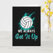 Volleybal We krijgen het altijd op Volleybalspeler Kaart (Gele Bloem)