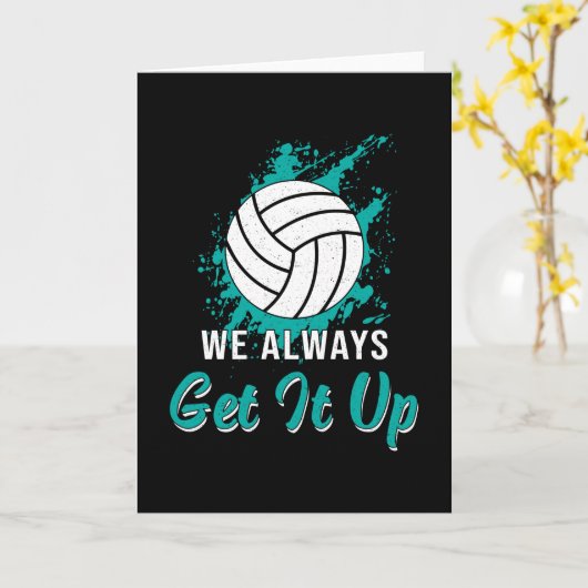 Volleybal We krijgen het altijd op Volleybalspeler Kaart (Gele Bloem)