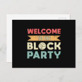 Volleybal Welkom bij de Block Party Beach Ball Briefkaart (Voorkant / Achterkant)