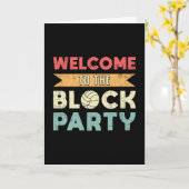 Volleybal Welkom bij de Block Party Beach Ball Kaart (Gele Bloem)