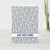 Volleybal Wit Zwart Sportteam Kleuren Tekst Kaart (Voorkant)