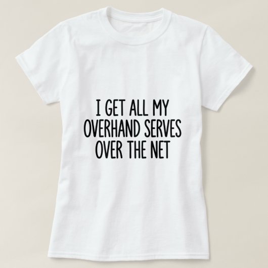 Volleybal Witte Leugen Overhead Opslagen T-shirt (Design voorkant)
