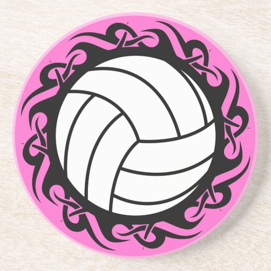 volleybal zandsteen onderzetter (Voorkant)