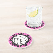 volleybal zandsteen onderzetter (Zijkant)