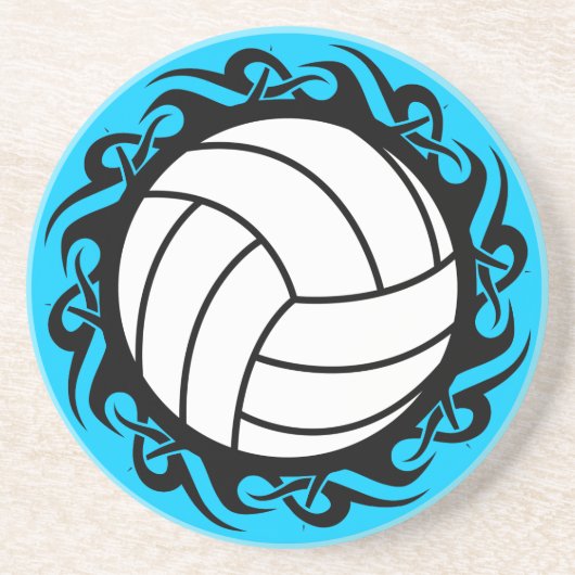 volleybal zandsteen onderzetter (Voorkant)