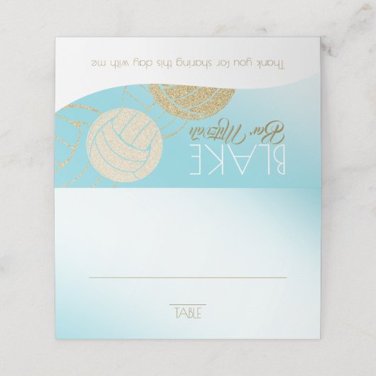 Volleybal Zitplaatsen Kaart Plaatskaartje (Buitenkant ongevouwen)