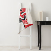 Volleybal 🏐 zwart, rood en wit sherpa deken (In situ)