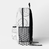 Volleybal Zwart Wit Team Logo Bedrukte Rugzak (Rechts)