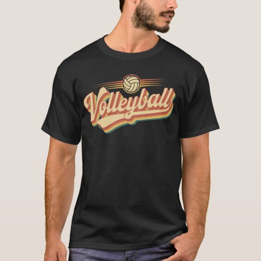  volleybalbelettering – Classic Retro Sport T-shirt (Voorkant)