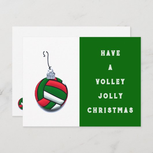 volleybalcheer feestdagenkaart (Voorkant / Achterkant)