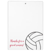 Volleybalcoach bedankt jullie cadeauklembord! klembord (Achterkant)