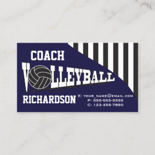Volleybalcoach - Donkerblauw Visitekaartje