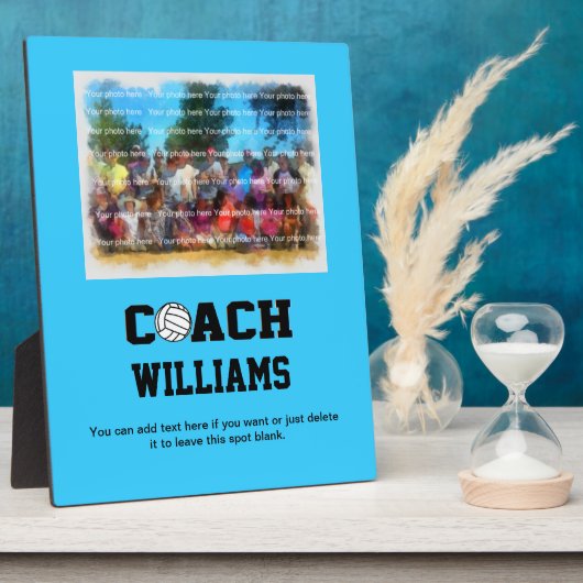Volleybalcoach - Gepersonaliseerd Fotoplaat (Zijkant)