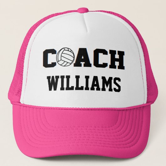 Volleybalcoach - Gepersonaliseerd Trucker Pet (Voorkant)
