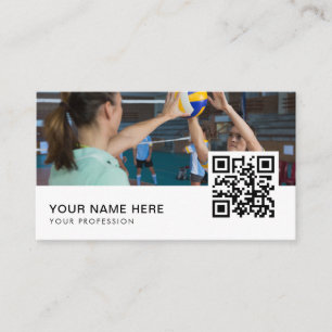 Volleybalcoach QR-code Visitekaartje
