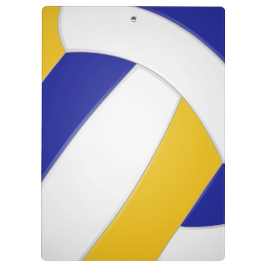 volleybalcoach van het blauwe goudteam klembord (Achterkant)