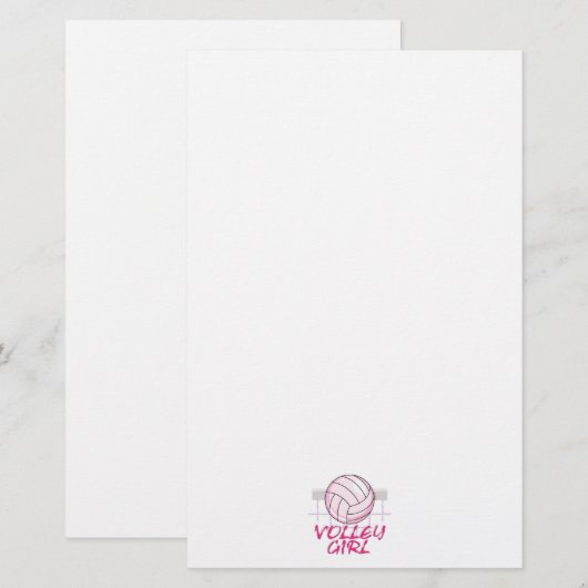 volleybaldesign voor volleybalmeisje valley volley briefpapier (Voorkant / Achterkant)