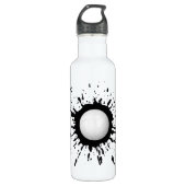 Volleybalexplosie (wit) waterfles  (Voorkant)