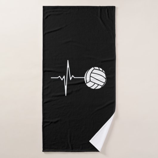Volleybalhartslag Badhanddoek (Badhanddoek)