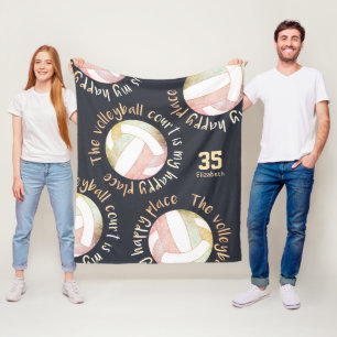 volleybalhof gelukkig plaats bleke pastelhoutskool fleece deken