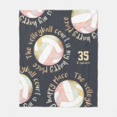 volleybalhof gelukkig plaats bleke pastelhoutskool fleece deken (Voorkant)