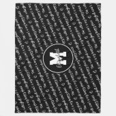 volleybalhof maakt zwart wit fleece deken (Voorkant)